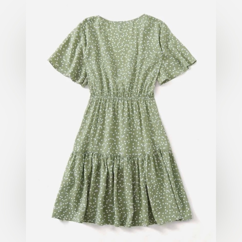 Light green Shein Heart Print Sundress